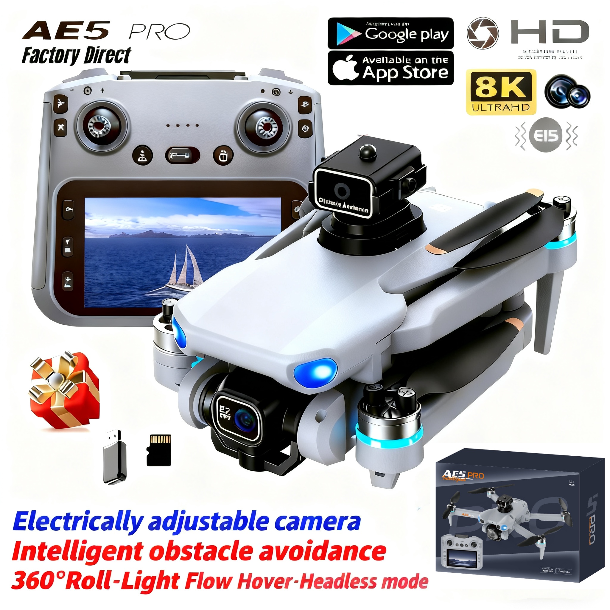 2026 New AE5 Pro Drone 8K HD 4 - Drone Gimbal Mount review and price