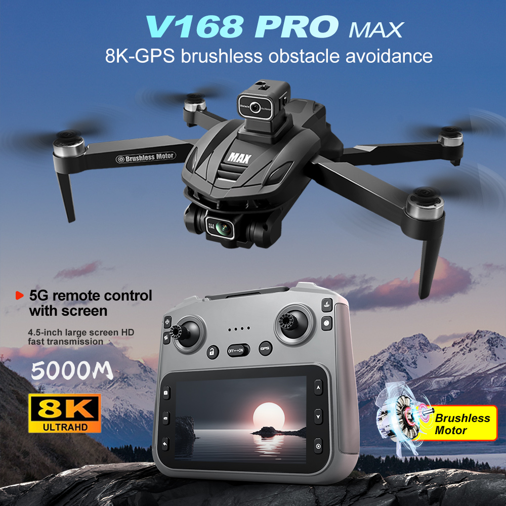 V168 PRO Max GPS Drone 8K Prof - Drone Gimbal Brushless review and price