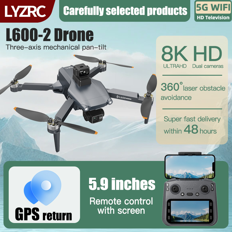 LYZRC L600-2 MAX GPS Drone 3-A - Drone Gimbal 3 Axis review and price